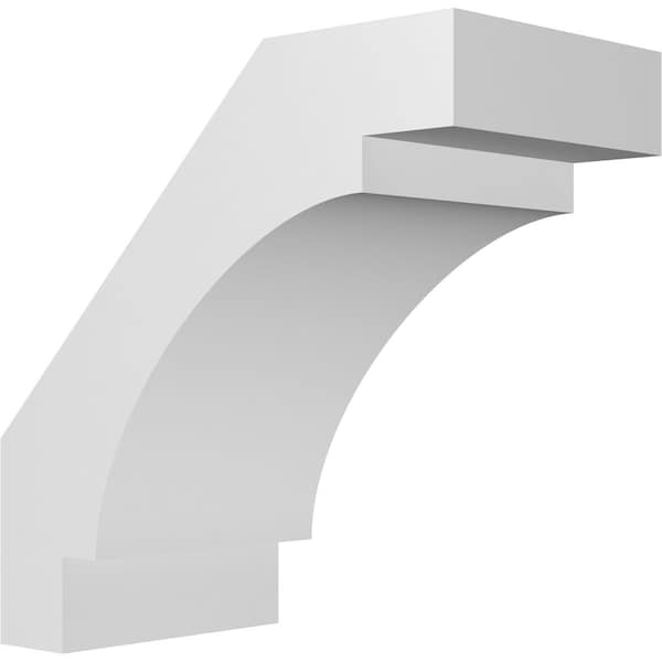 Ekena Millwork 5 1/2-in. W x 10-in. D x 10-in. H Merced Architectural Grade PVC Knee Brace BRCP055X10X10MRC - main